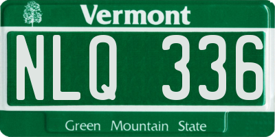 VT license plate NLQ336