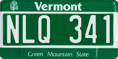 VT license plate NLQ341