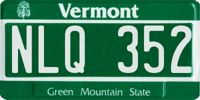 VT license plate NLQ352