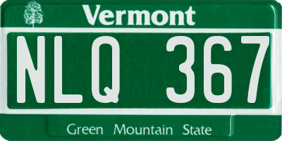 VT license plate NLQ367