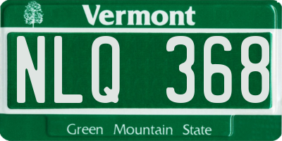 VT license plate NLQ368