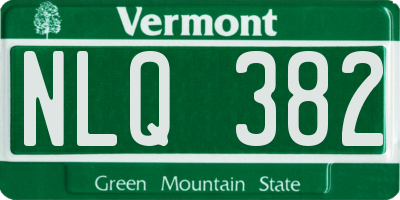 VT license plate NLQ382