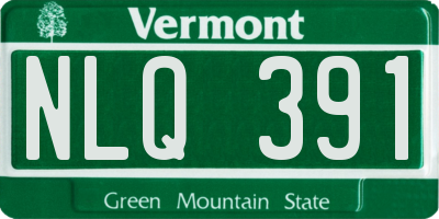 VT license plate NLQ391