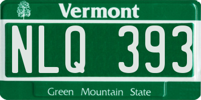 VT license plate NLQ393
