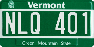 VT license plate NLQ401