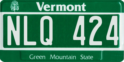 VT license plate NLQ424