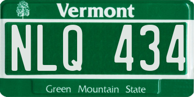 VT license plate NLQ434