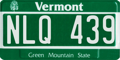 VT license plate NLQ439