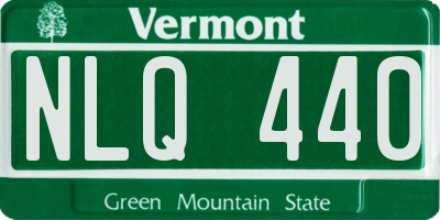 VT license plate NLQ440