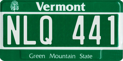 VT license plate NLQ441