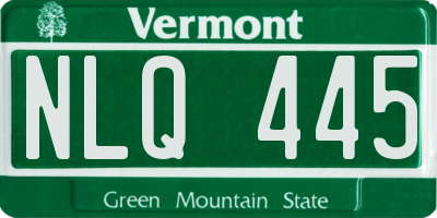 VT license plate NLQ445