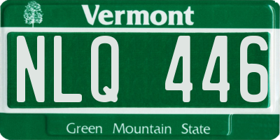 VT license plate NLQ446