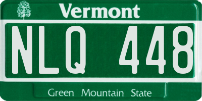 VT license plate NLQ448