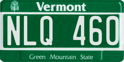 VT license plate NLQ460