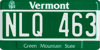 VT license plate NLQ463
