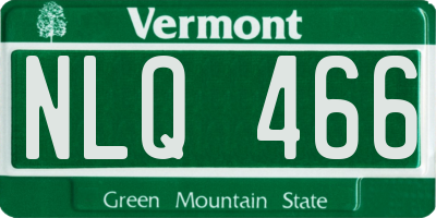 VT license plate NLQ466