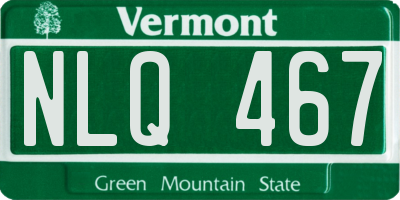 VT license plate NLQ467