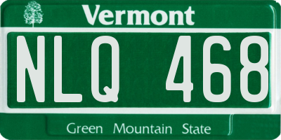 VT license plate NLQ468
