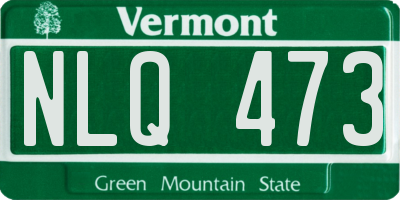 VT license plate NLQ473