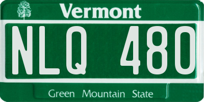 VT license plate NLQ480