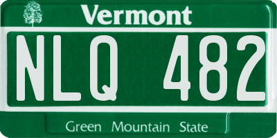 VT license plate NLQ482