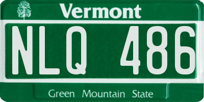 VT license plate NLQ486