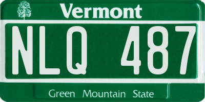VT license plate NLQ487