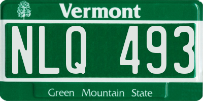 VT license plate NLQ493