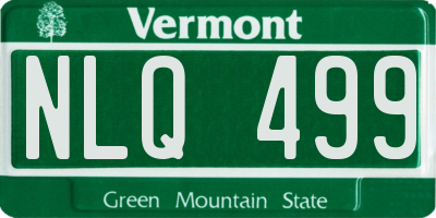 VT license plate NLQ499