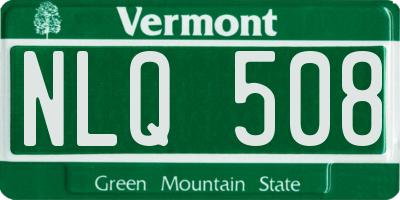 VT license plate NLQ508