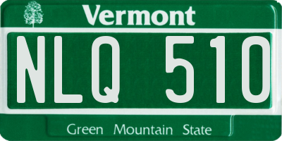 VT license plate NLQ510