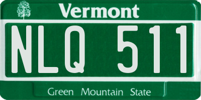 VT license plate NLQ511