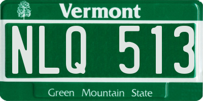 VT license plate NLQ513