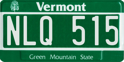 VT license plate NLQ515