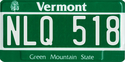 VT license plate NLQ518