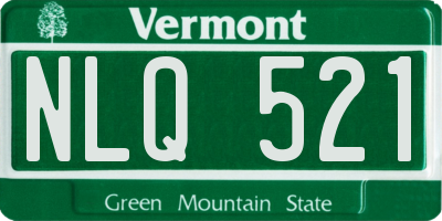 VT license plate NLQ521
