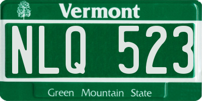 VT license plate NLQ523