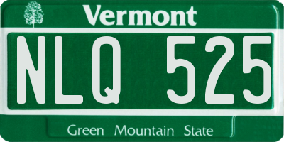 VT license plate NLQ525
