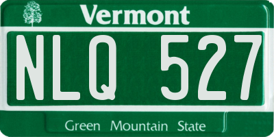 VT license plate NLQ527