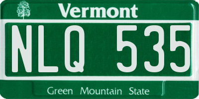 VT license plate NLQ535