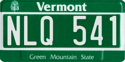 VT license plate NLQ541