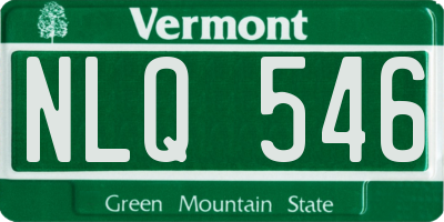 VT license plate NLQ546