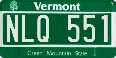 VT license plate NLQ551