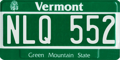 VT license plate NLQ552