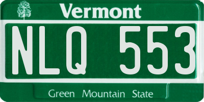VT license plate NLQ553