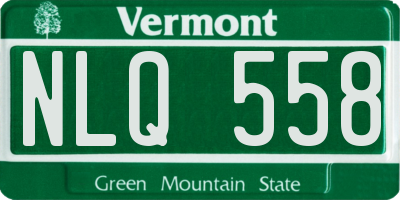 VT license plate NLQ558