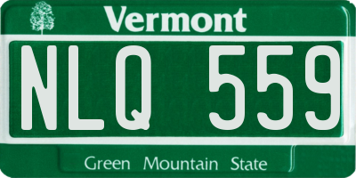 VT license plate NLQ559
