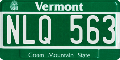 VT license plate NLQ563