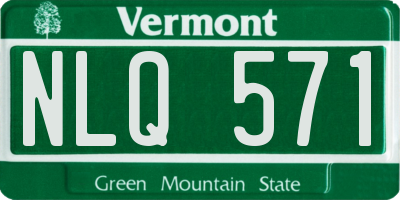 VT license plate NLQ571