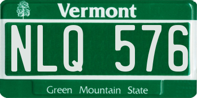 VT license plate NLQ576